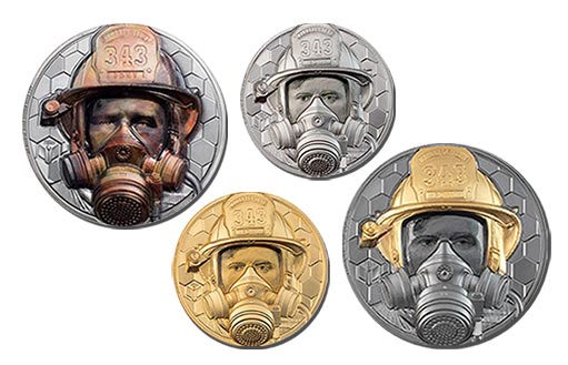 Четыре монеты в честь пожарников отчеканены по заказу островов Кука